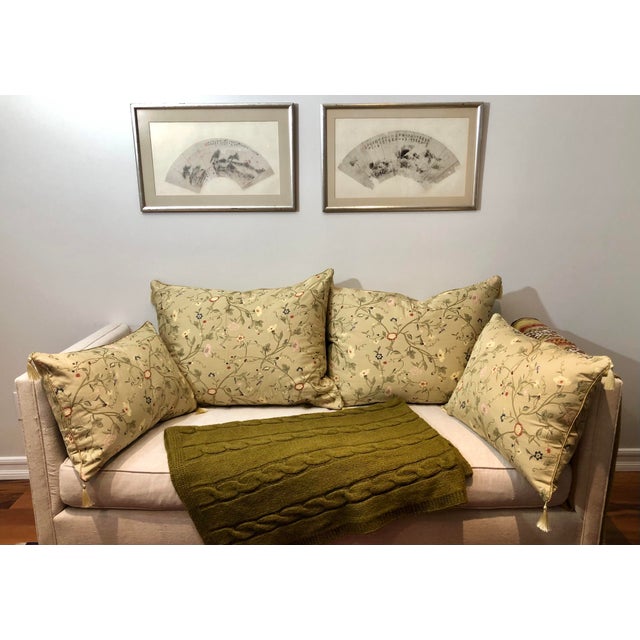 Traditional Gold Pistachio Botanical Pillow Cover 32x24 For Sale - Image 3 of 6