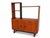 A stylish Stonehill Furniture Ltd mid-century teak room divider / display unit, fully refurbished and updated with a black...