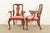 Henkel Harris Queen Anne Solid Cherry Wood Armchairs, Pair For Sale - Image 11 of 15
