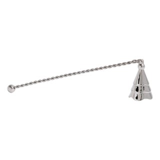 Tree Wave Brass Candle Snuffer, Nickel For Sale