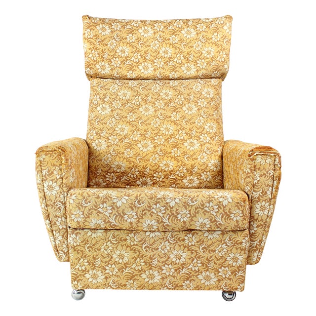 Mid-Century Wingchair on Wheels from Ton, Former Czechoslovakia, 1960s For Sale