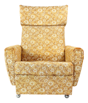 Mid-Century Wingchair on Wheels from Ton, Former Czechoslovakia, 1960s