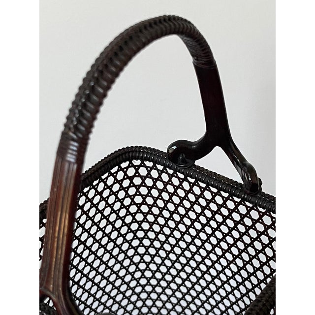 Japanese Bamboo Basket Ikebana by Tanabe Chikuunsai II For Sale - Image 9 of 18