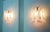 Pair of Italian Murano Wall Lights Mazzega – 10 Pink Lattimo Glass Petals For Sale - Image 12 of 12