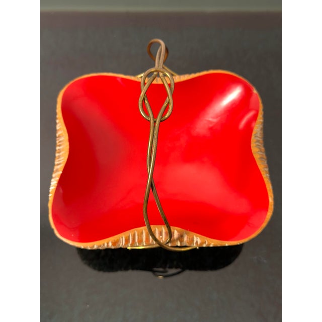 Brown Centerpiece Basket by Aldo Tura for Macabo, Italy, 1950s For Sale - Image 8 of 9