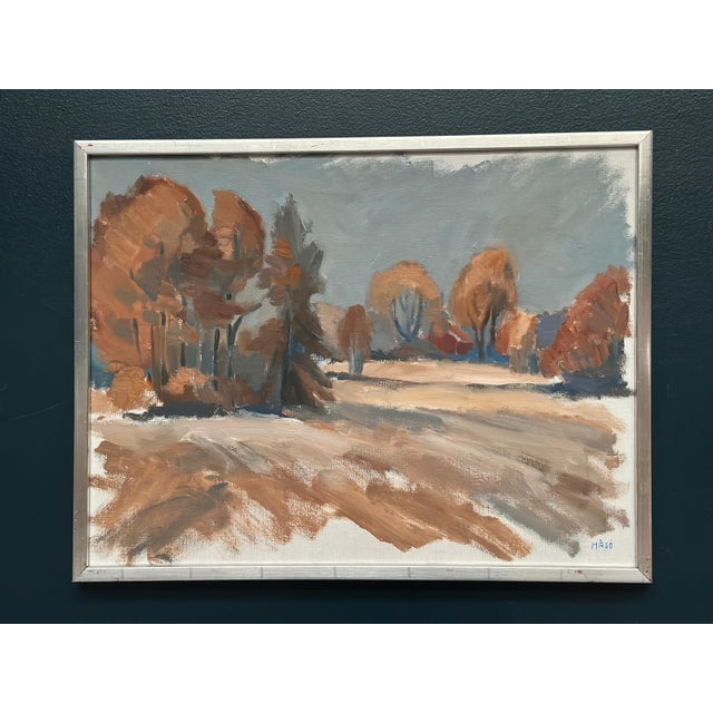 Knut Måsö, Red Autumn, 1950s, Oil Painting on Canvas, Framed For Sale - Image 13 of 18