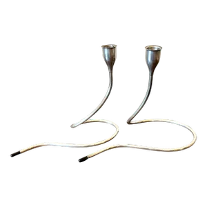 1950s Marion Anderson Noyes Towle Sterling Silver Candlesticks- a Pair