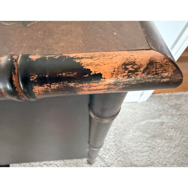 Chinoiserie Paint Decorated Faux Bamboo Cabinet For Sale - Image 13 of 13