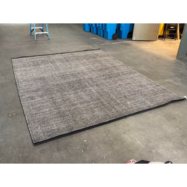Contemporary 9ft X 12ft Contemporary Textured Wool Area Rug For Sale - Image 3 of 12