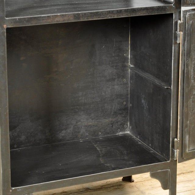Metal Polished Iron Medical Cabinet, 1930s For Sale - Image 7 of 14