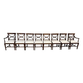 Set of Eight Adams Style Mahogany Dining Chairs by Leighton Hall - Showroom Samples For Sale