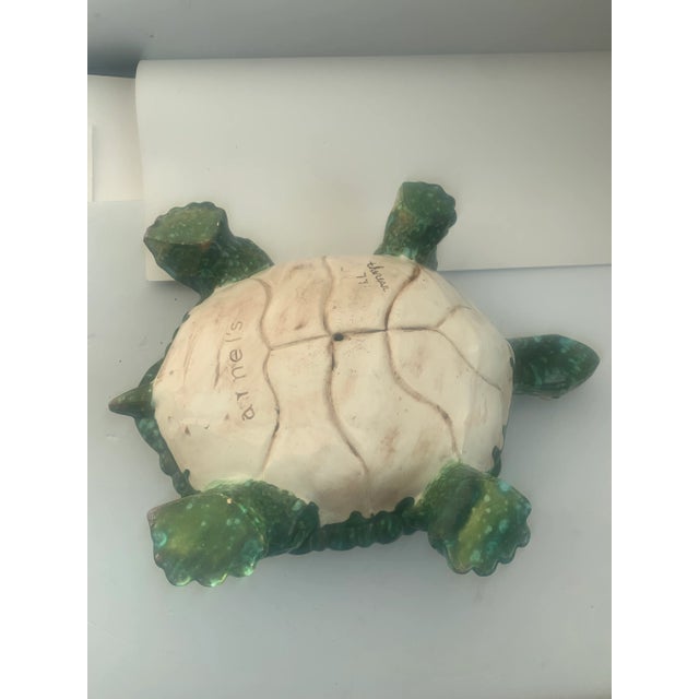 1970s Vintage Ceramic Turtle For Sale - Image 4 of 6