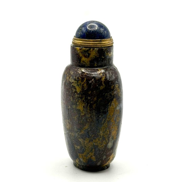 Chinese Colorful Vintage Stone Snuff Bottle For Sale - Image 3 of 10