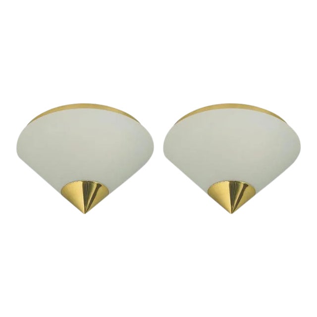 Pair of 1990s Jt Kalmar High Style Flush Lights For Sale