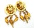 1990s Chanel Vintage Gold Plated Round CC Filigree Spear Dangle Clip on Earrings, A Pair For Sale - Image 5 of 6