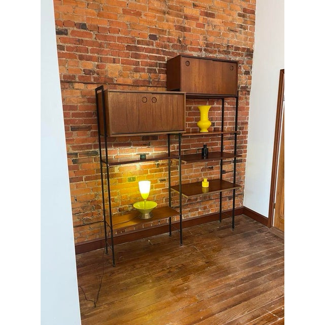 Mid-Century Modern 1960s Mid-Century Modern Adjustable Teak Wall Unit by Avalon English For Sale - Image 3 of 10