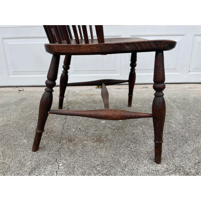 Wood Antique Windsor Chair For Sale - Image 7 of 11