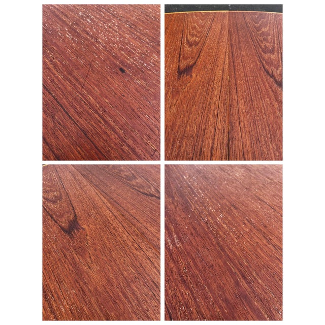 Mid Century Modern Danish Teak Extendable Dining Table With Butterfly Self-Storing Leaf For Sale - Image 9 of 12