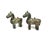 Mid-Century Modern Vintage Heavy Solid Brass Pony Figurines - a Pair For Sale - Image 3 of 7