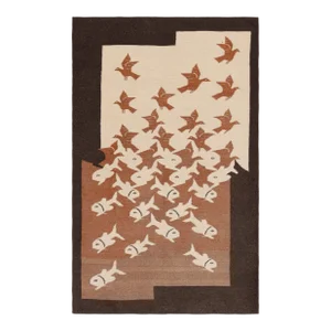Rug & Kilim’s “Sky and Water Ii” m.c. Escher-Style Tapestry With Pictorials