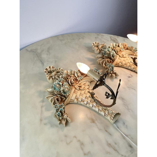 Vintage Italian Venetian Wall Lights, 1960s, Set of 2 For Sale - Image 7 of 14