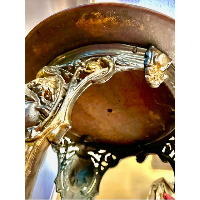 Wood 19th Century Cast Iron London Pub Table W/Wooden Mahogany Top For Sale - Image 7 of 12