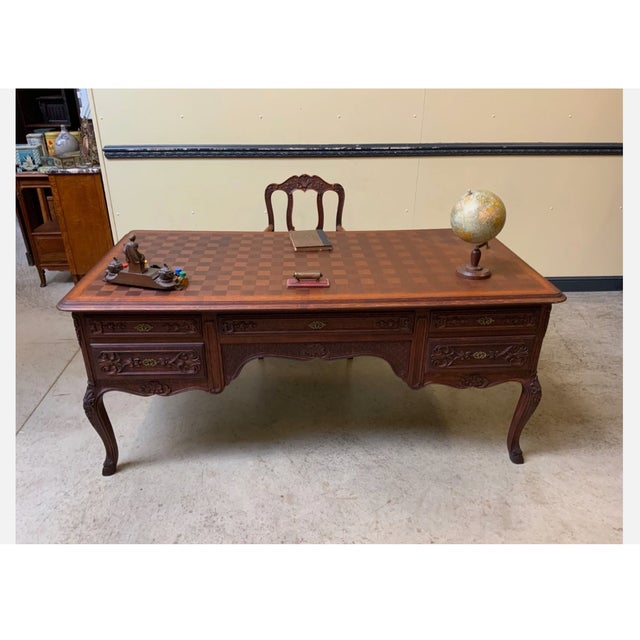 Antique Desk in Oak, 1910 For Sale - Image 3 of 13