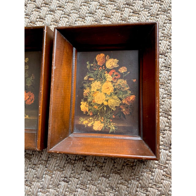 1950s Small Framed Floral Prints - a Pair For Sale - Image 4 of 6