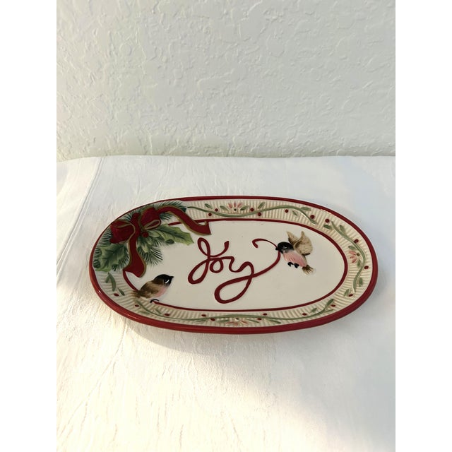 Lovely vintage Fitz & Floyd ceramic dish from the "Santa's Forest Friends" collection. Pretty as a catchall for the...