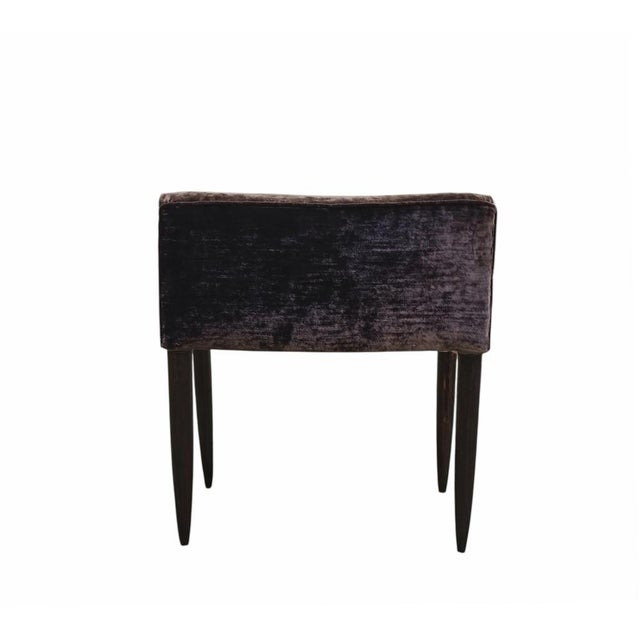 Vintage Iridescent Velvet Bench, Italy, 1950s For Sale - Image 4 of 7