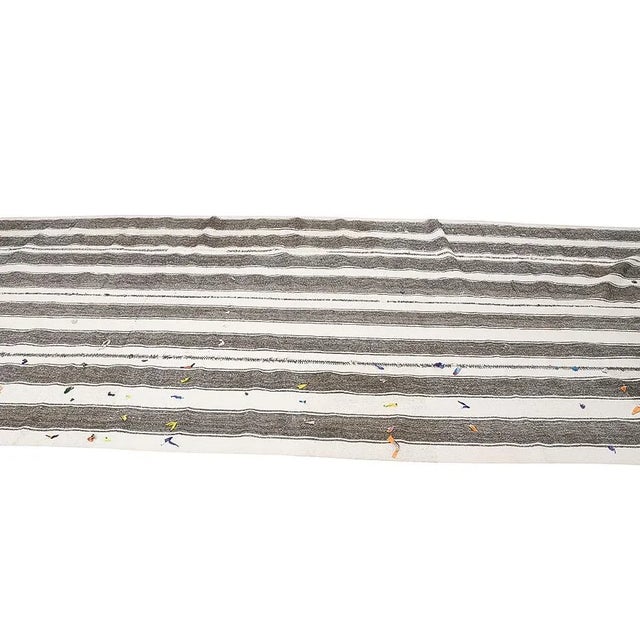 Striped Large Vintage Kilim Rug For Sale - Image 4 of 7