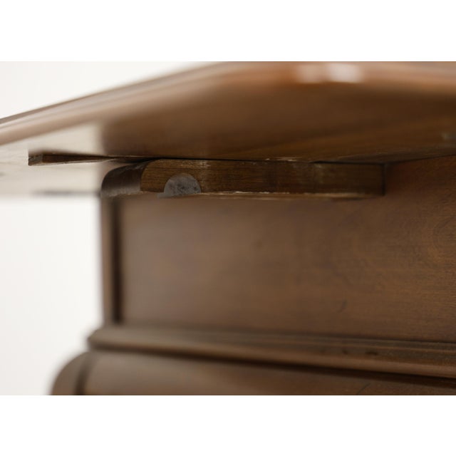 Ethan Allen Cherry Queen Anne Drop-Leaf End Side Table For Sale - Image 9 of 13