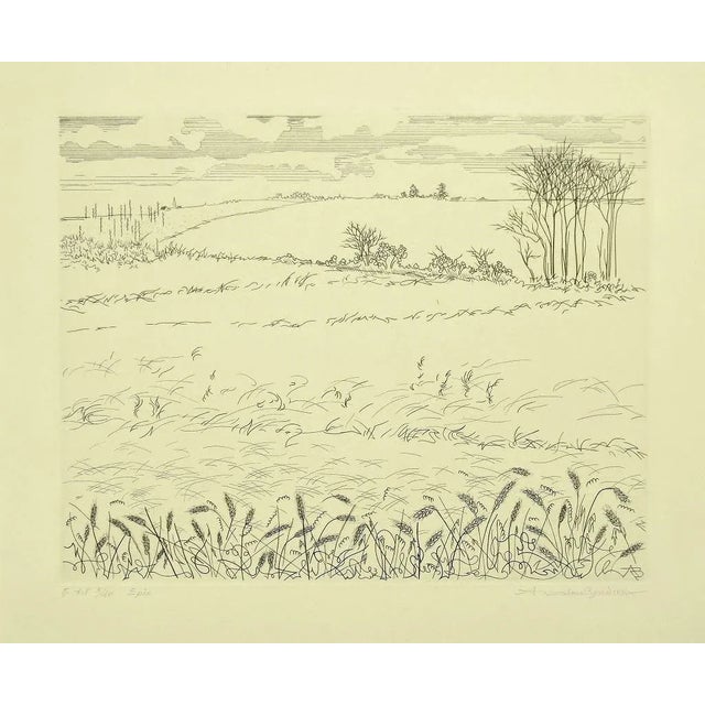 Andre Roland Brudieux, Epis, Etching, Mid 20th Century For Sale - Image 3 of 3