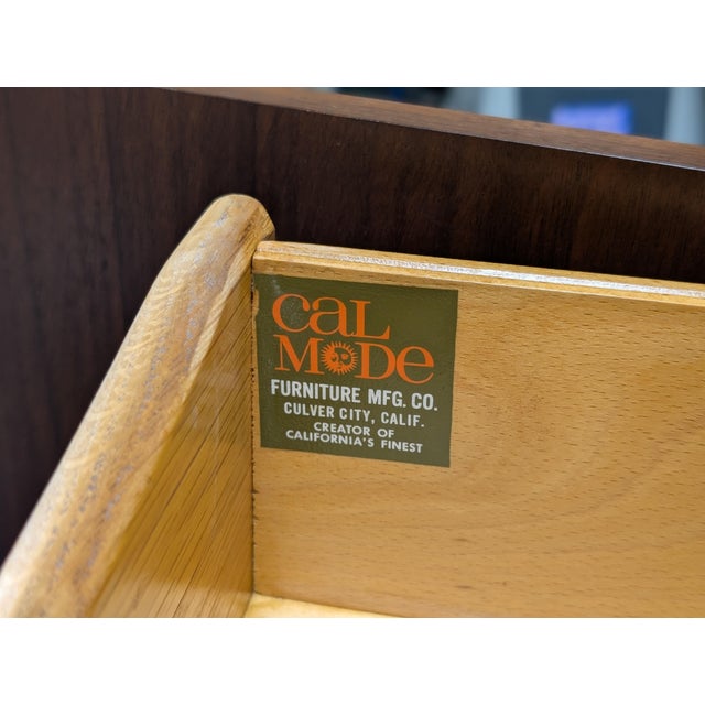 Mid Century Modern Walnut Buffet / Sideboard by Cal Mode, American, c.1960s For Sale - Image 16 of 16