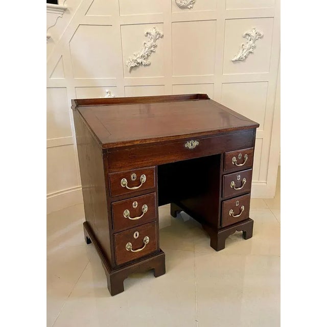 Antique Mahogany and Oak Desk For Sale - Image 16 of 18