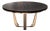 "Safari" Round Table With Bronze and Walnut Top, Handmade For Sale