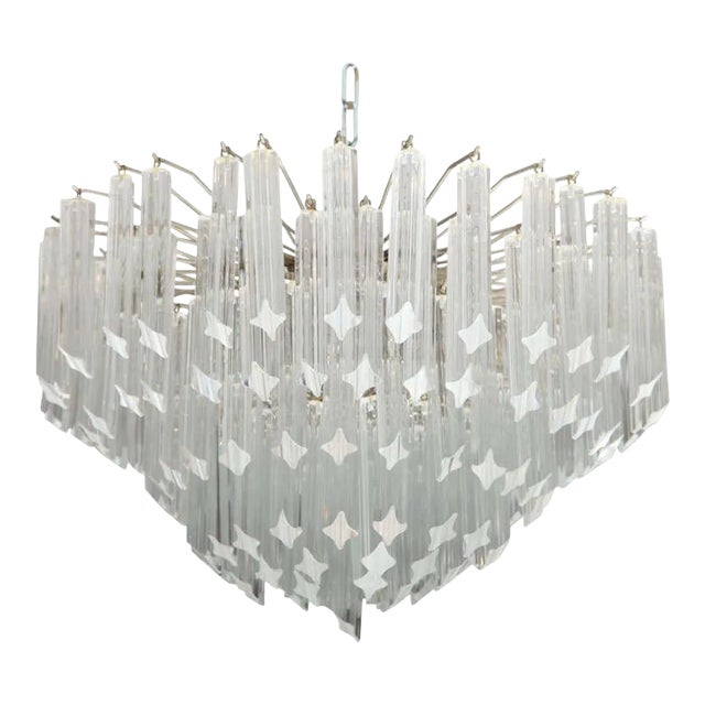 Seven-Tier Venini Chandelier For Sale