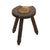Nice Spanish solid wood milk stool, authentic tripod stool in the typical Brutalist style, the seat is shaped like a...