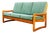 1990s Restored Danish Modern Solid Teak Three Seater Sofa For Sale
