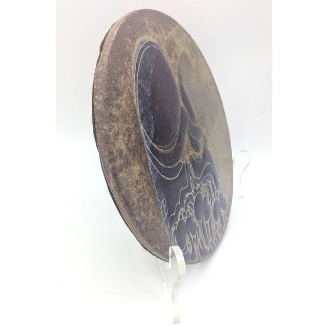 1970s Crich Pottery Studio Glazed Stoneware Trivet by Diana Worthy For Sale In Miami - Image 6 of 11