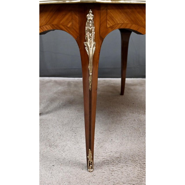 Louis XV Style Marquetry Coffee Table For Sale - Image 11 of 16