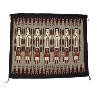 Navajo Wall Tapestry Yei Dancers - 3'4" x 2'8" For Sale