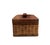 English Vintage Woven Leather & Wood Parquet Lidded Trinket / Stash Box by Chas A. Schieren, New York Circa 1930 For Sale - Image 3 of 8