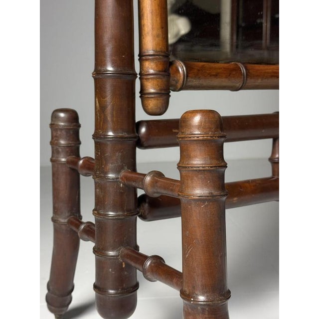 Faux Bamboo Cheval Mirror, 1900s For Sale - Image 13 of 18