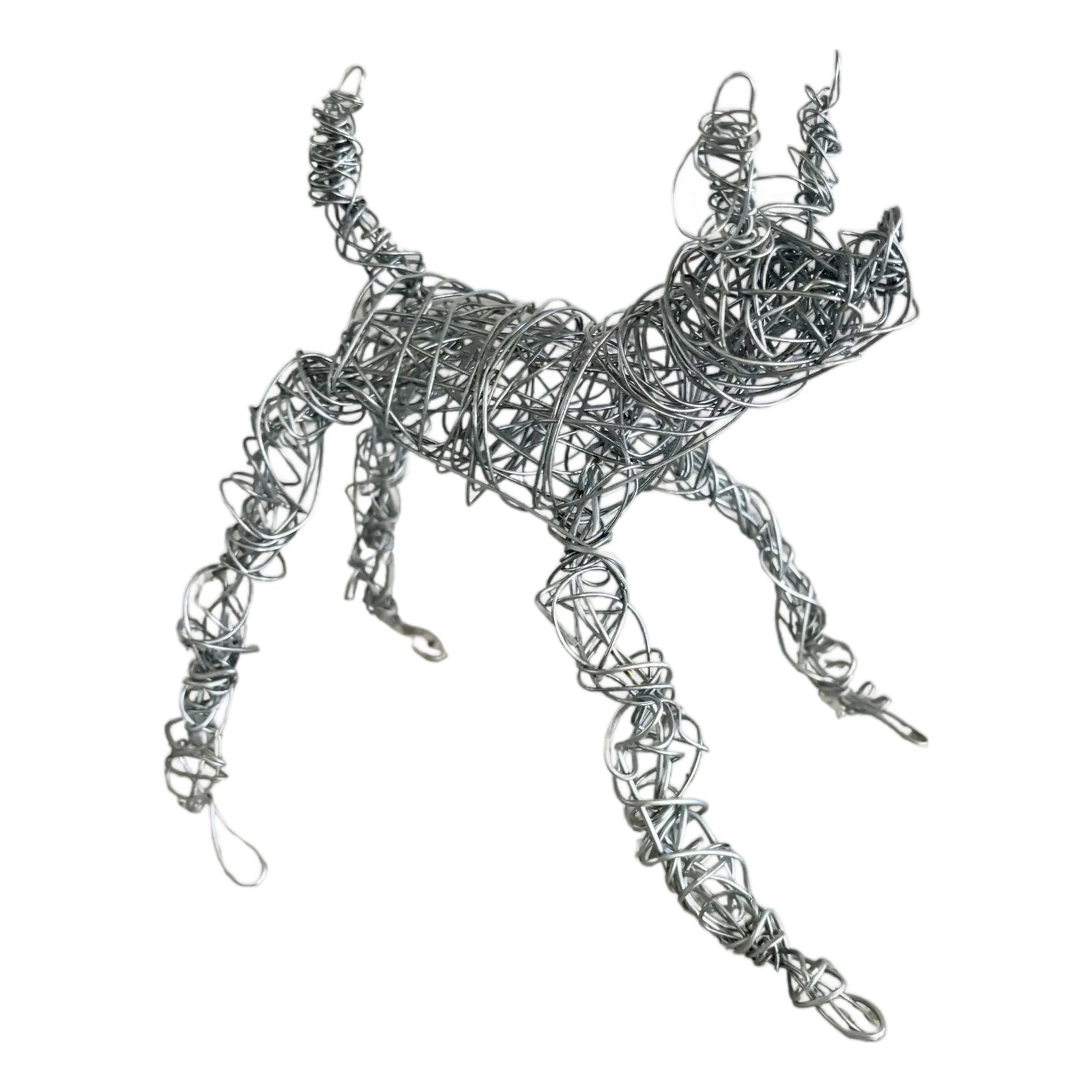 Hand-Made, One-of-a-Kind Wire Dog by Artist Christopher Shoemaker, 8.5 ...