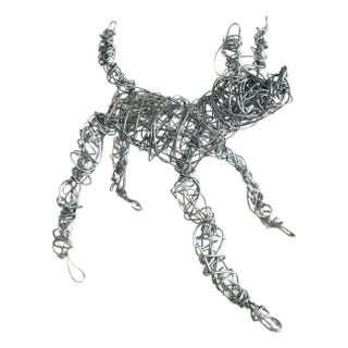 Hand-Made Wire Dog by Artist Christopher Shoemaker For Sale