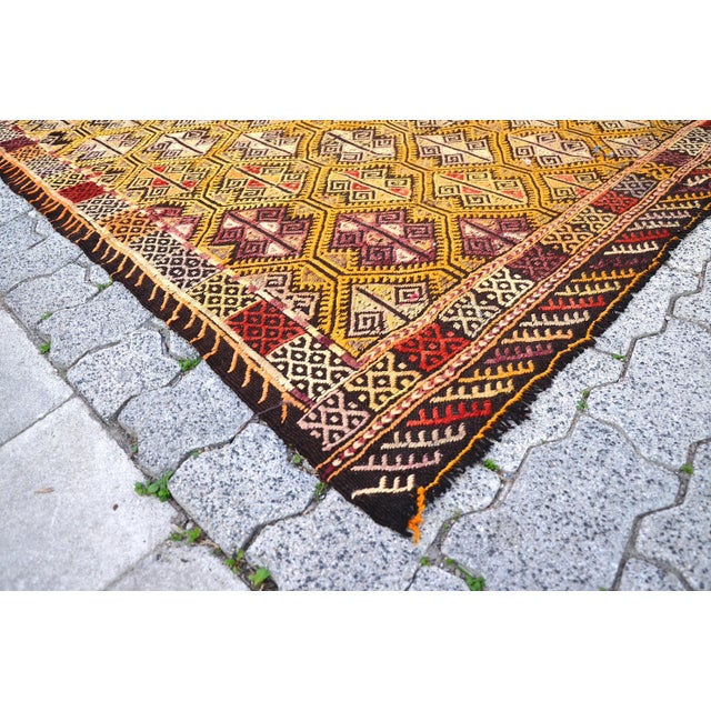 1960s Anatolian Floor Kilim Rug For Sale - Image 10 of 11