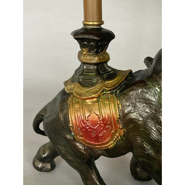 1920s Antique Elephant Lamp, Ca. 1920 For Sale - Image 5 of 8