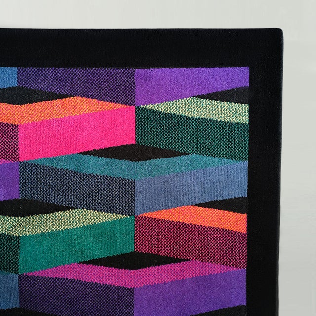 Vintage Italian Wool Rug by Missoni for T&J Vestor, 1980s For Sale - Image 9 of 13