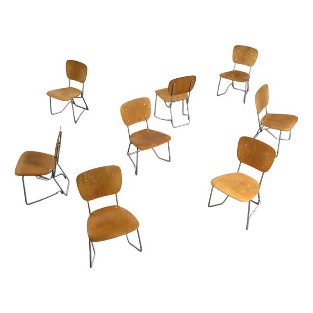 Alu-Flex Chairs by Armin Wirth, 1960s, Set of 8 For Sale